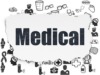 Image showing Healthcare concept: Medical on Torn Paper background