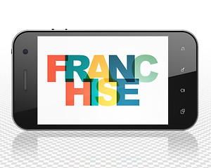 Image showing Finance concept: Smartphone with Franchise on  display