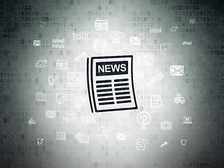 Image showing News concept: Newspaper on Digital Paper background