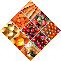 Image showing Red food collage