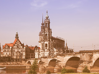 Image showing Dresden Hofkirche vintage