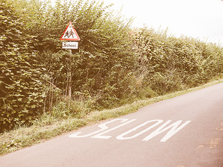 Image showing  Slow sign vintage