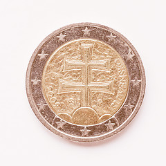 Image showing  Slovak 2 Euro coin vintage