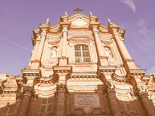 Image showing San Filippo Neri church in Chieri vintage