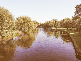 Image showing River Avon in Stratford upon Avon vintage