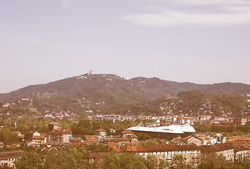 Image showing Retro looking Turin hills