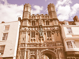 Image showing St Augustine Gate in Canterbury vintage