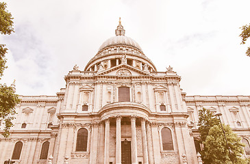 Image showing St Paul Cathedral, London vintage