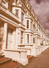 Image showing Terraced Houses in London vintage