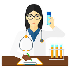 Image showing Laboratory assistant working. 