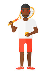 Image showing Big tennis player.