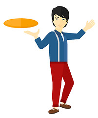 Image showing Man playing frisbee.