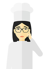 Image showing Chef pointing forefinger up.