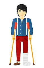 Image showing Patient with broken leg.