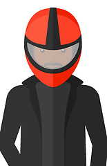 Image showing Man in biker helmet.