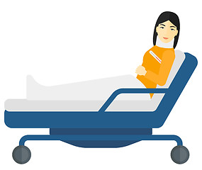 Image showing Patient lying in bed.