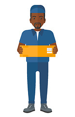 Image showing Man delivering box.