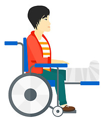 Image showing Patient sitting in wheelchair.