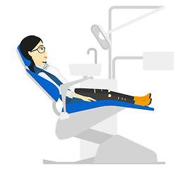 Image showing Patient in dental chair.