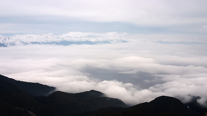 Image showing Clouds in valley