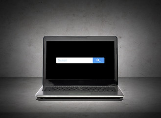 Image showing laptop with internet browser search bar on screen