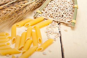 Image showing Italian pasta penne with wheat