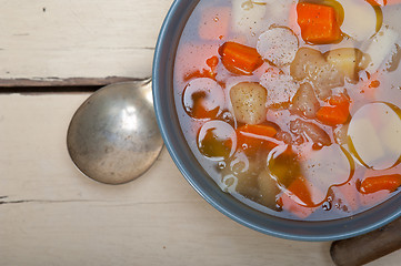 Image showing Traditional Italian minestrone soup 