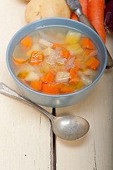 Image showing Traditional Italian minestrone soup 