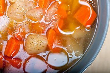 Image showing Traditional Italian minestrone soup 