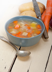 Image showing Traditional Italian minestrone soup 