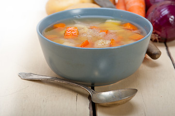 Image showing Traditional Italian minestrone soup 