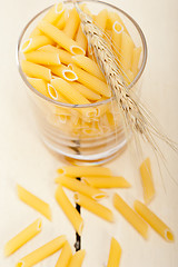 Image showing Italian pasta penne with wheat