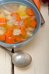 Image showing Traditional Italian minestrone soup 