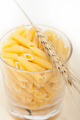 Image showing Italian pasta penne with wheat