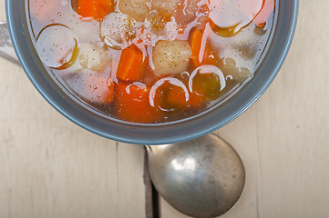 Image showing Traditional Italian minestrone soup 