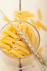 Image showing Italian pasta penne with wheat