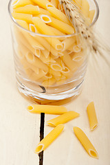 Image showing Italian pasta penne with wheat