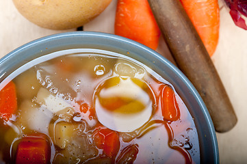 Image showing Traditional Italian minestrone soup 