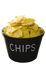 Image showing Bucket of chips