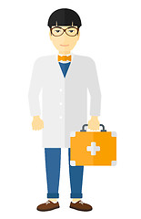 Image showing Doctor with first aid box.