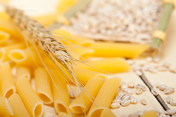 Image showing Italian pasta penne with wheat