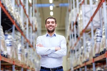 Image showing happy man at warehouse