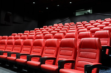 Image showing movie theater empty auditorium with seats