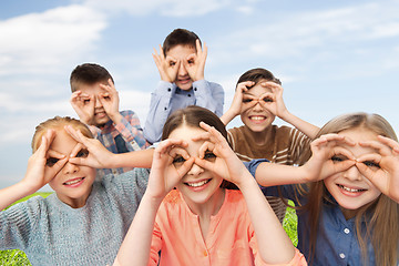 Image showing happy children making faces and having fun