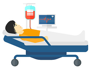 Image showing Patient lying in bed.