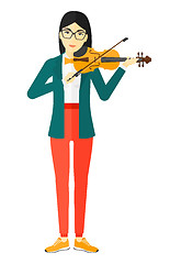 Image showing Woman playing violin.