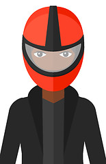 Image showing Woman in biker helmet.