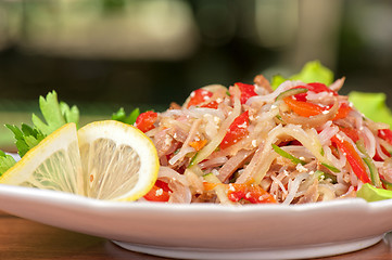 Image showing Fresh funchozy salad