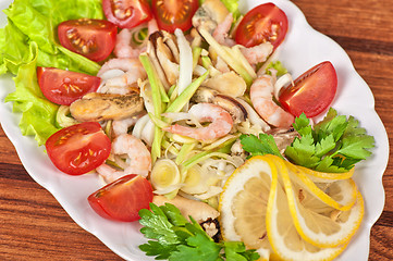 Image showing Tasty seafood salad 