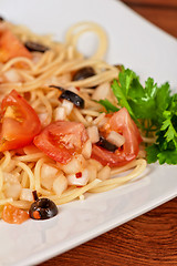 Image showing Pasta with vegetable